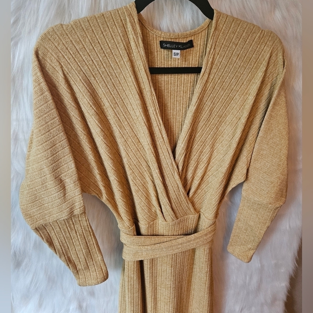 Shelley Klassen Goldenrod Knit Sweater Dress - Picture 2 of 12